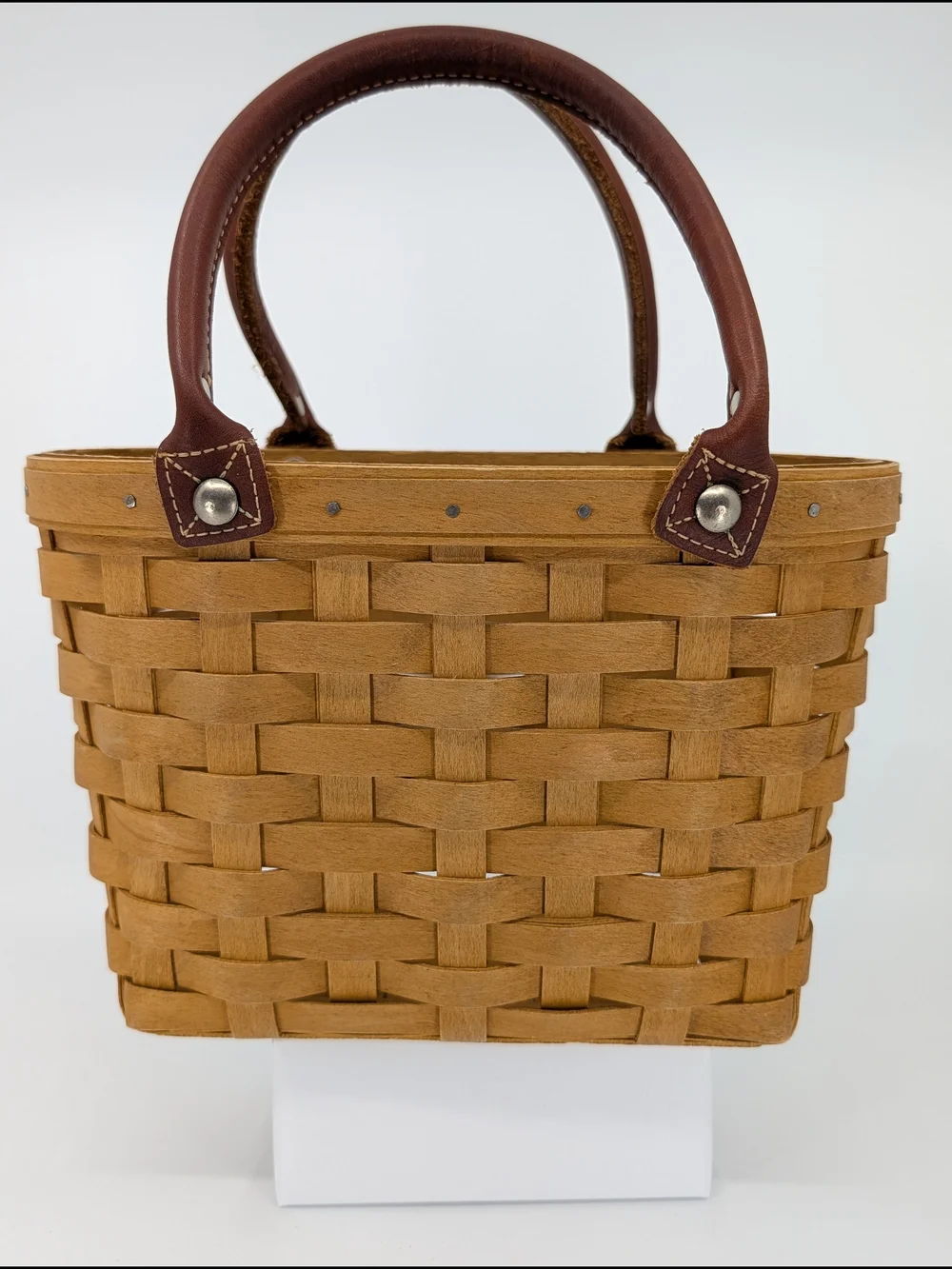 Longaberger Small Boardwalk Tote/Purse Basket, Old Glory Flag Liner & Protector